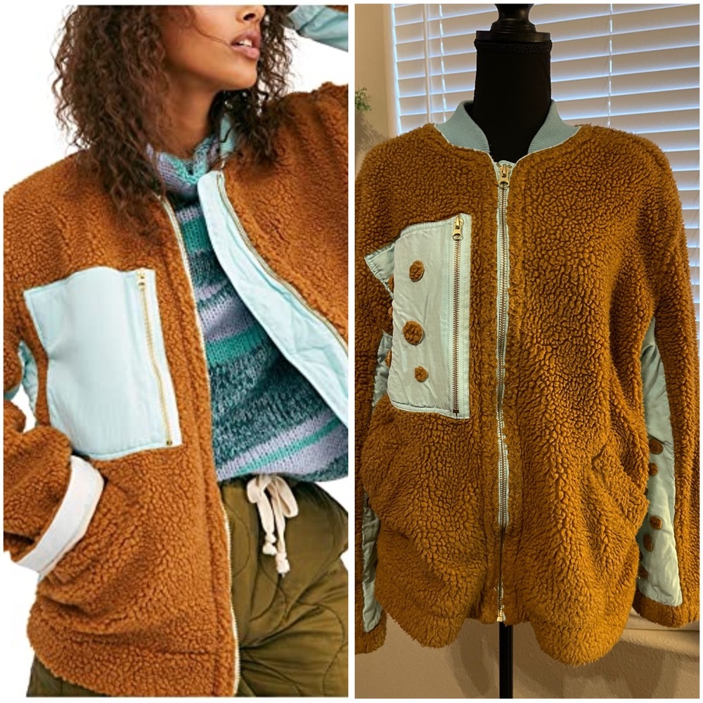 Free People We The Free Rivington Sherpa Jacket with added Flare